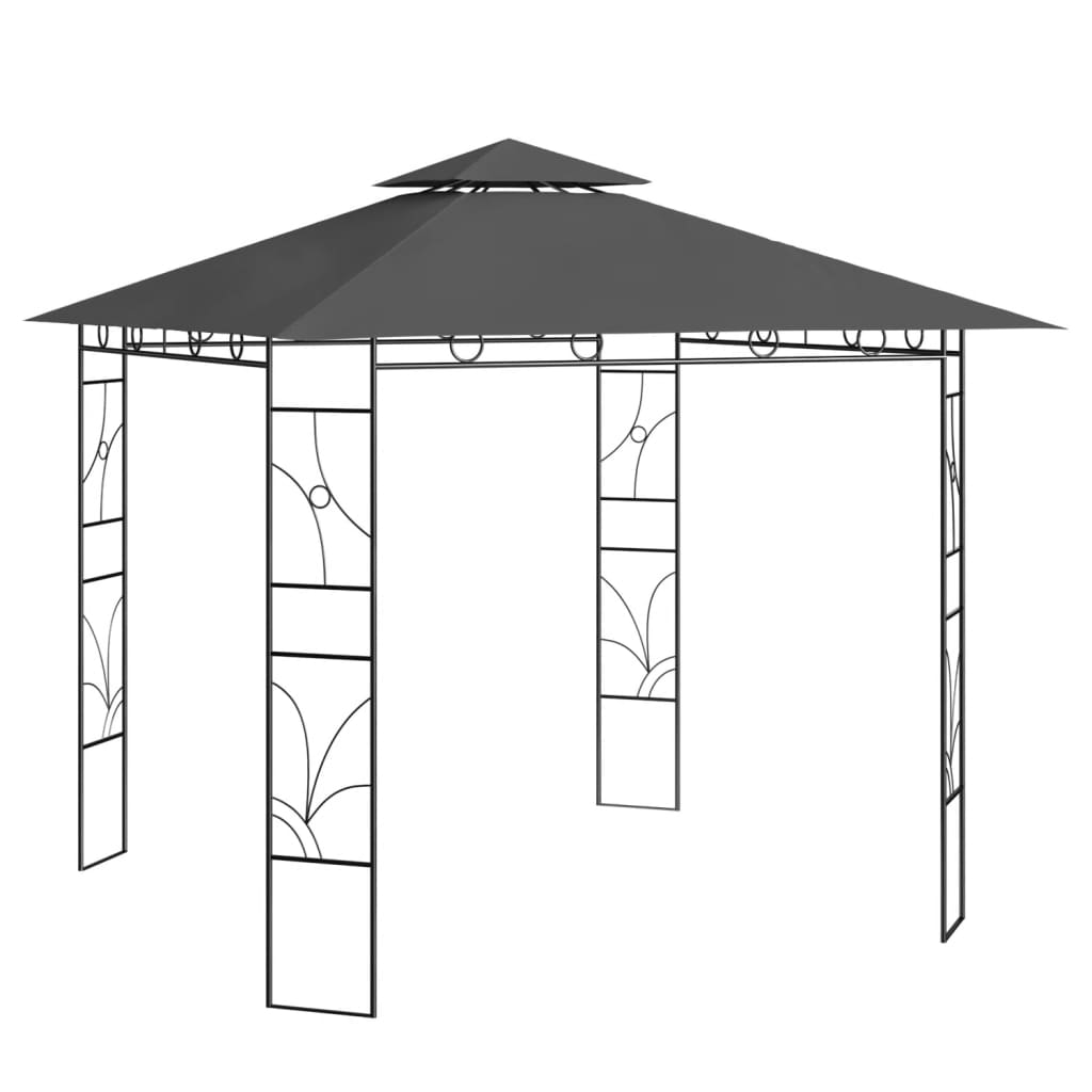 Huvimaja 3x3x2,7 m antrasiitti 160 g/m²