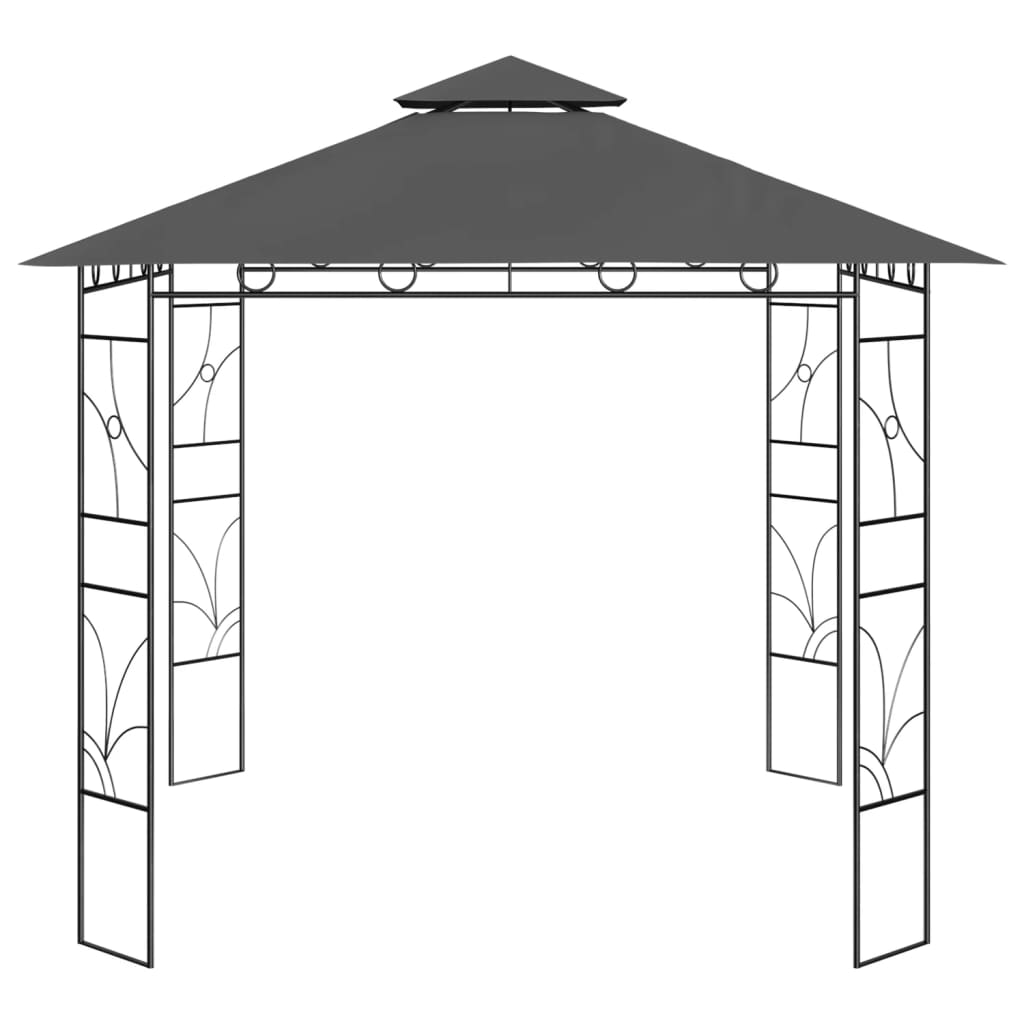 Huvimaja 3x3x2,7 m antrasiitti 160 g/m²