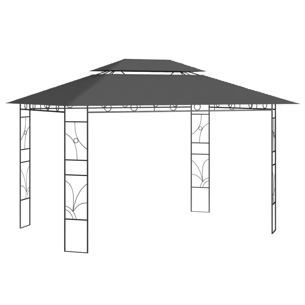 Huvimaja 4x3x2,7 m antrasiitti 160 g/m²