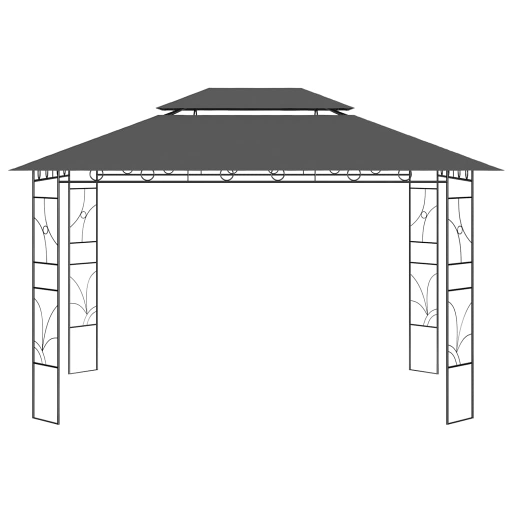 Huvimaja 4x3x2,7 m antrasiitti 160 g/m²