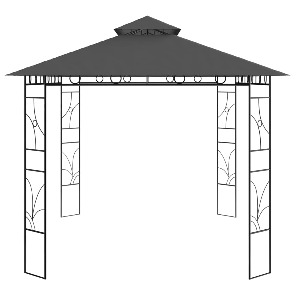 Huvimaja 4x3x2,7 m antrasiitti 160 g/m²