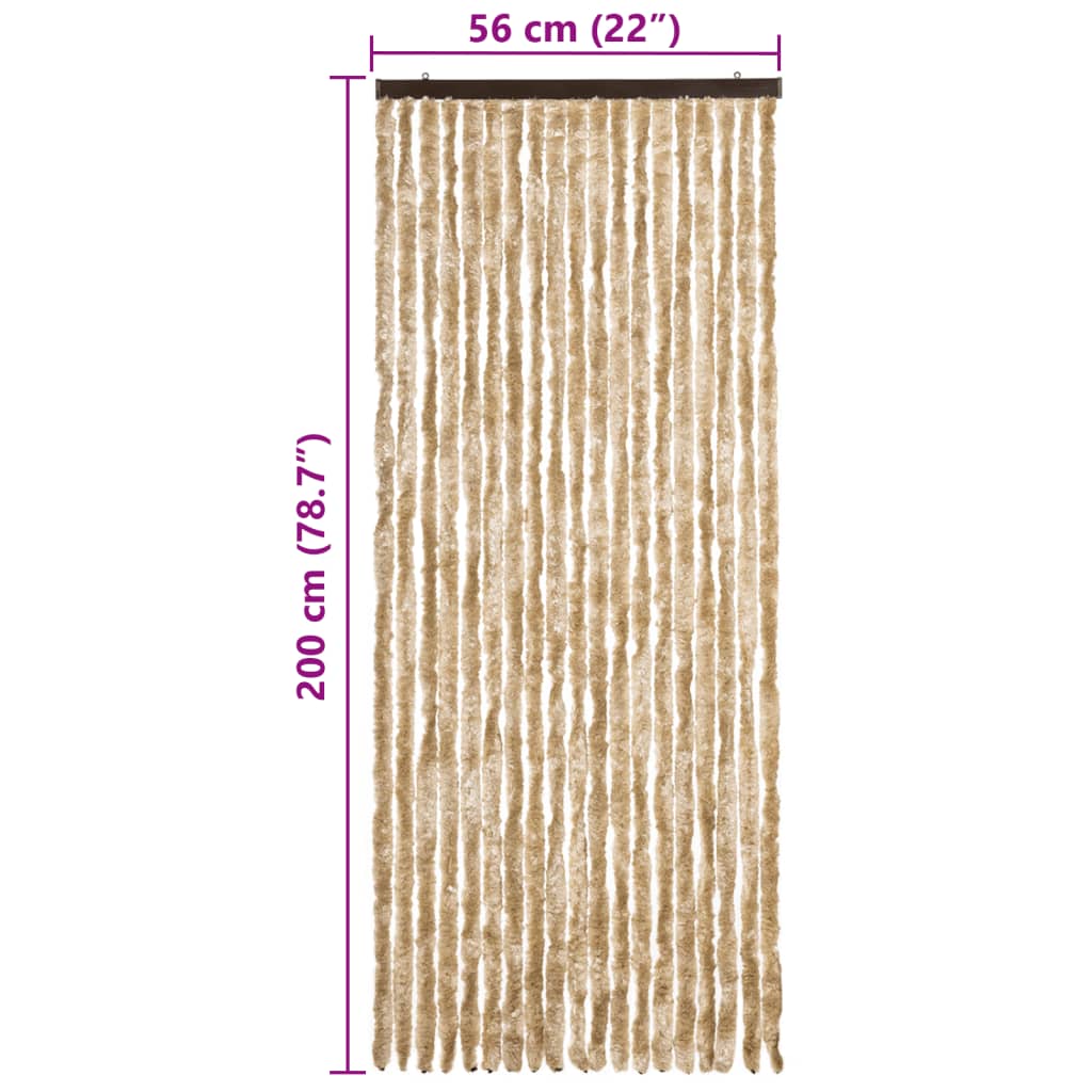 Hyönteisverho beige 56x200 cm Chenille