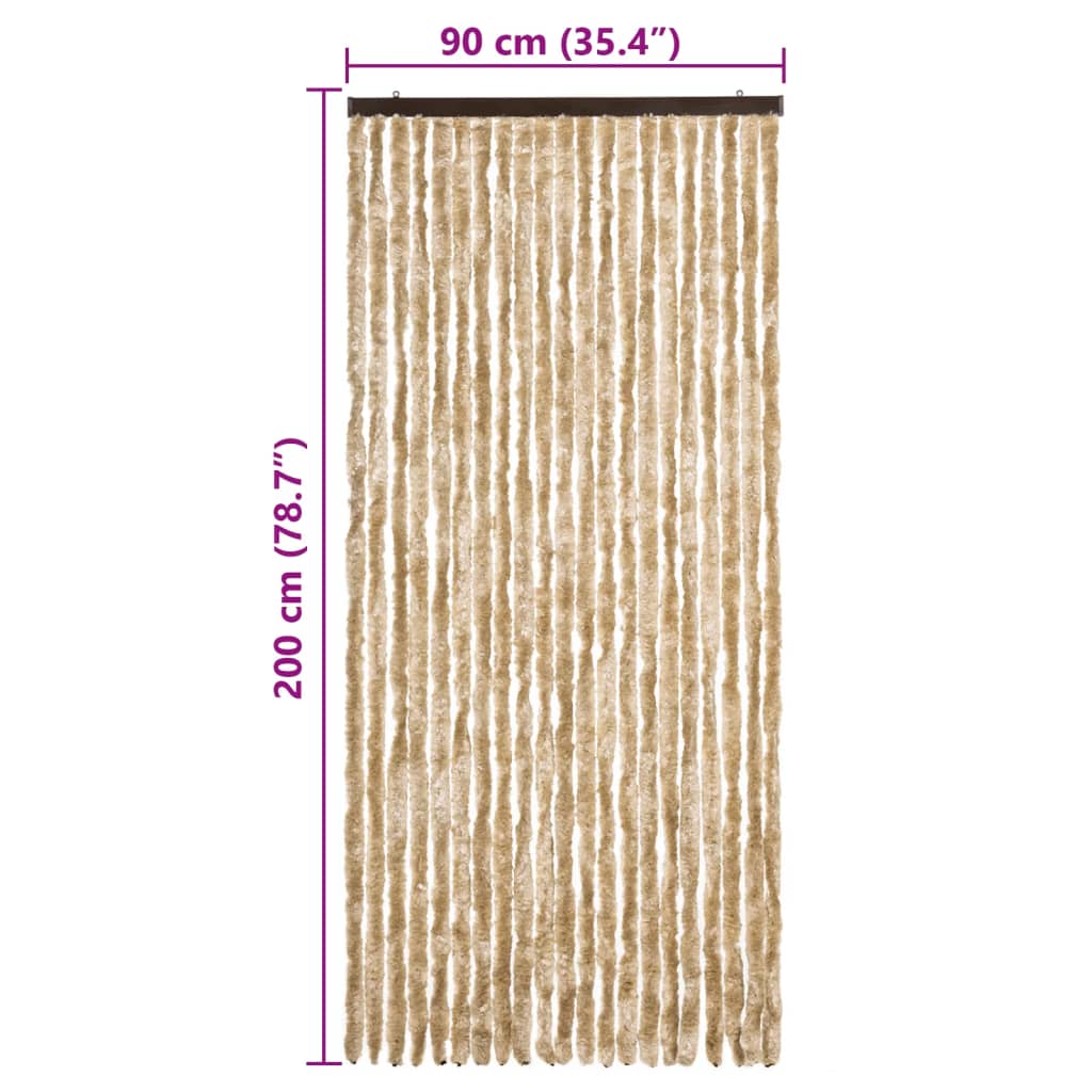 Hyönteisverho beige 90x200 cm Chenille