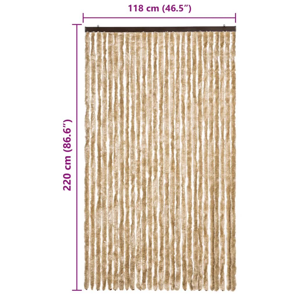 Hyönteisverho beige 118 x 220 cm Chenille