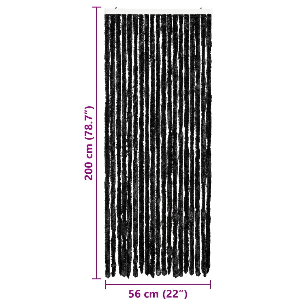 Hyönteisverho antrasiitti 56x200 cm Chenille