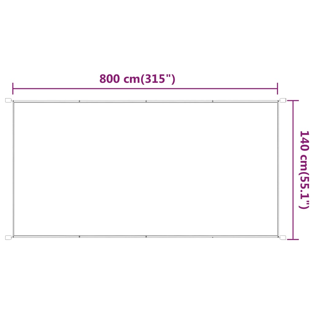 Pystymarkiisi valkoinen 140x800 cm Oxford kangas