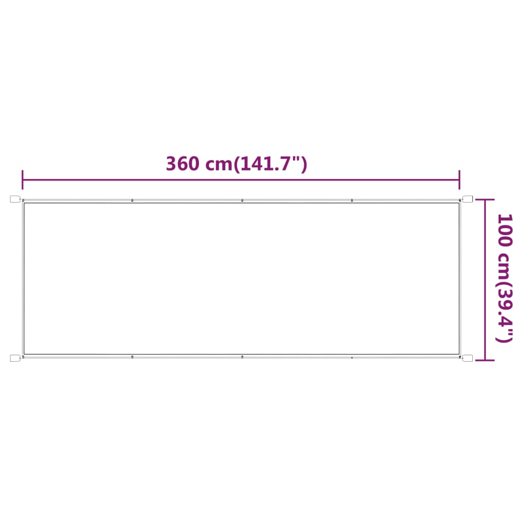 Pystymarkiisi antrasiitti 100x360 cm Oxford kangas