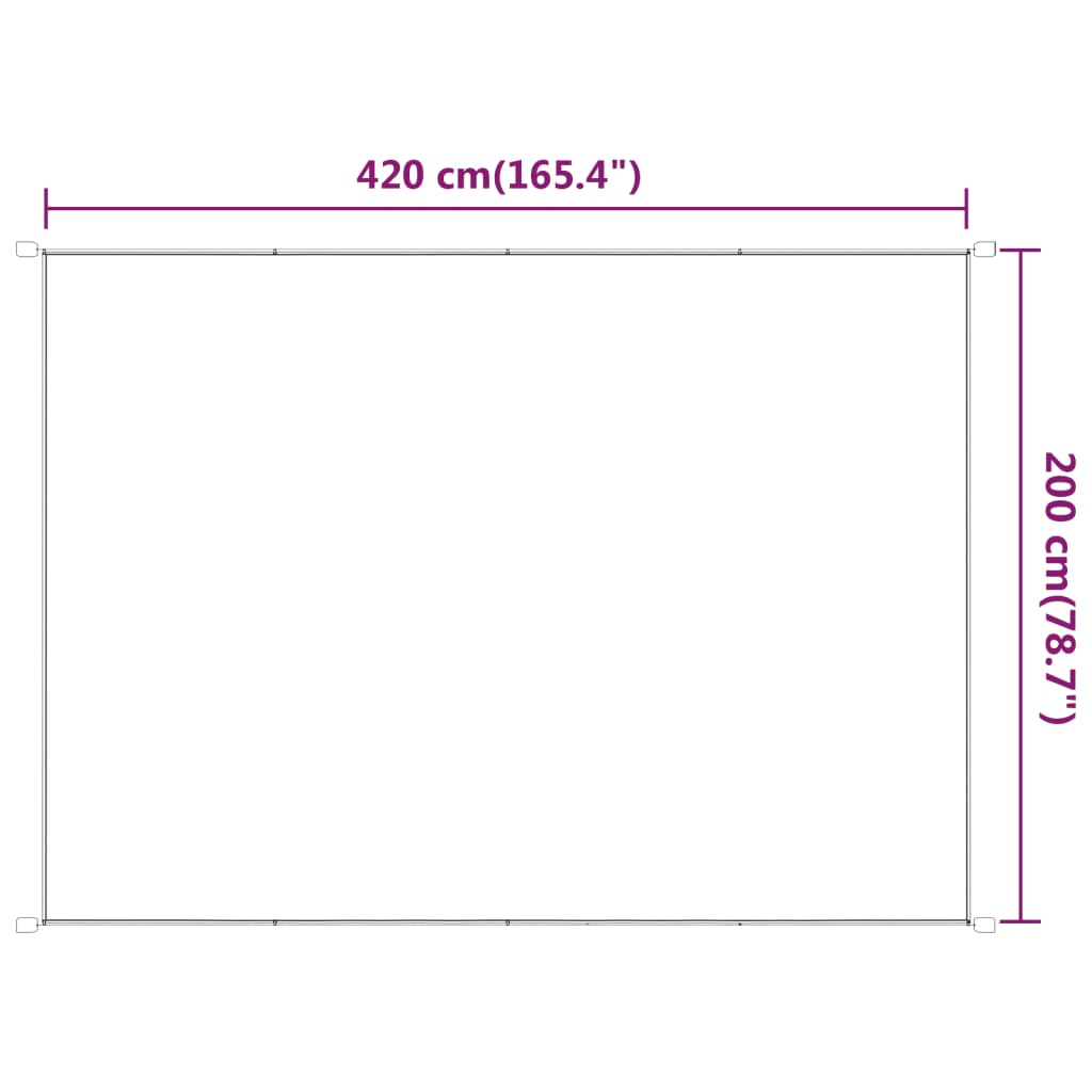 Pystymarkiisi vaaleanvihreä 200x420 cm Oxford kangas