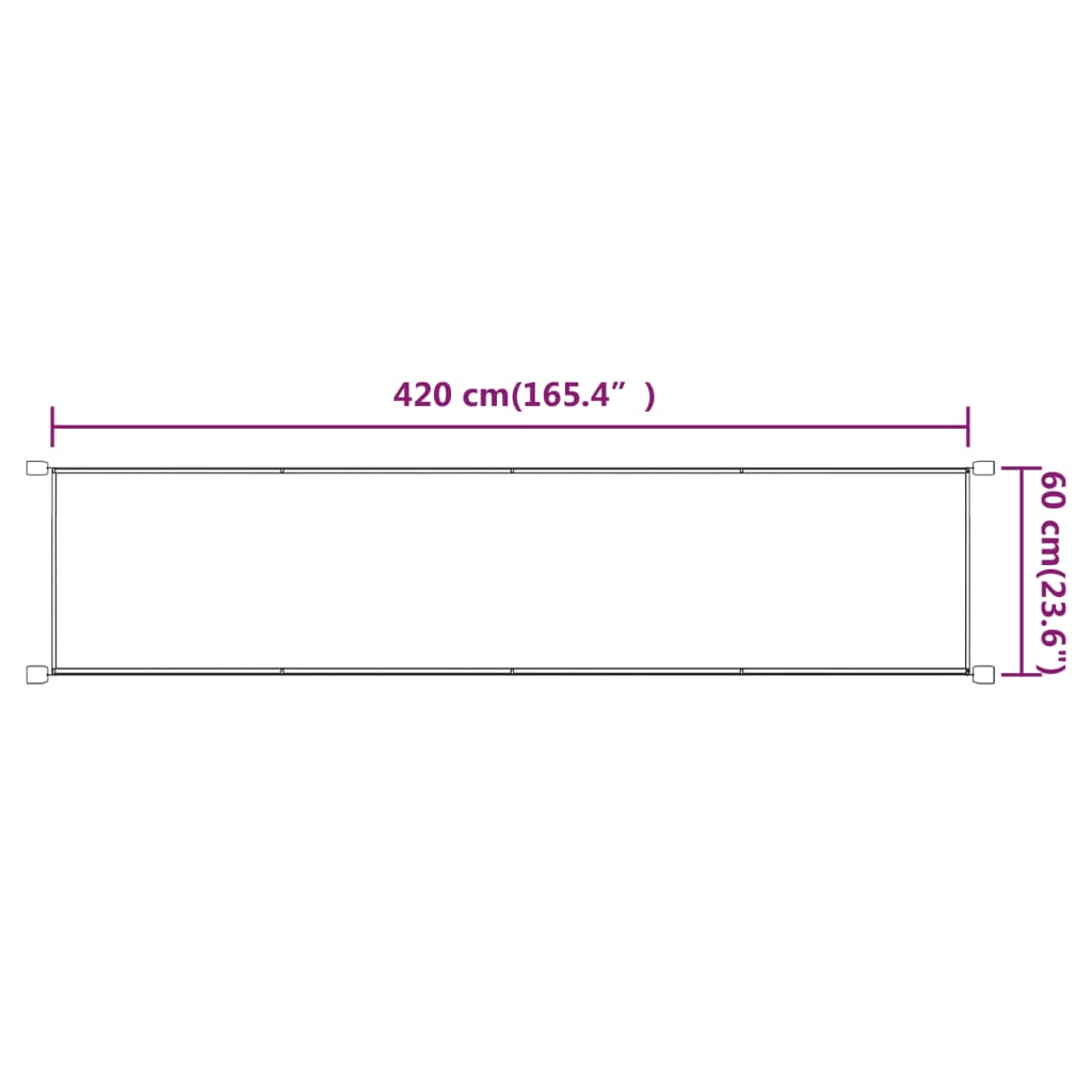 Pystymarkiisi terrakotta 60x420 cm Oxford kangas