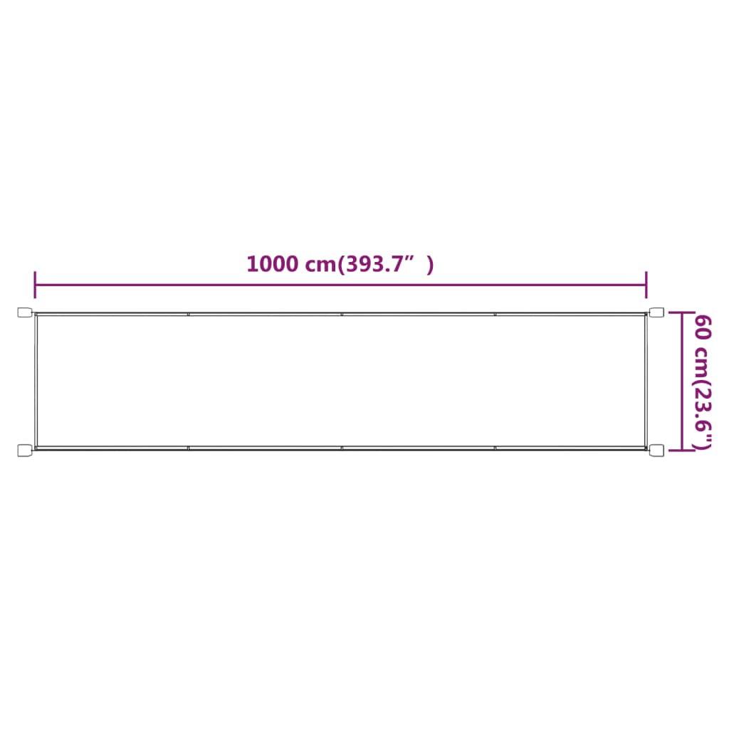 Pystymarkiisi terrakotta 60x1000 cm Oxford kangas