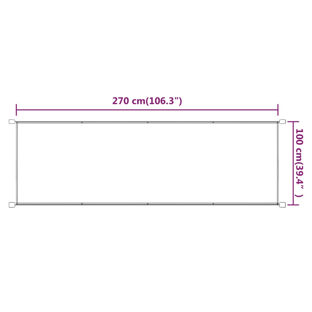 Pystymarkiisi terrakotta 100x270 cm Oxford kangas