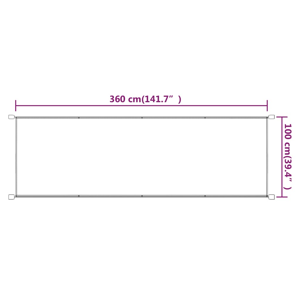 Pystymarkiisi terrakotta 100x360 cm Oxford kangas