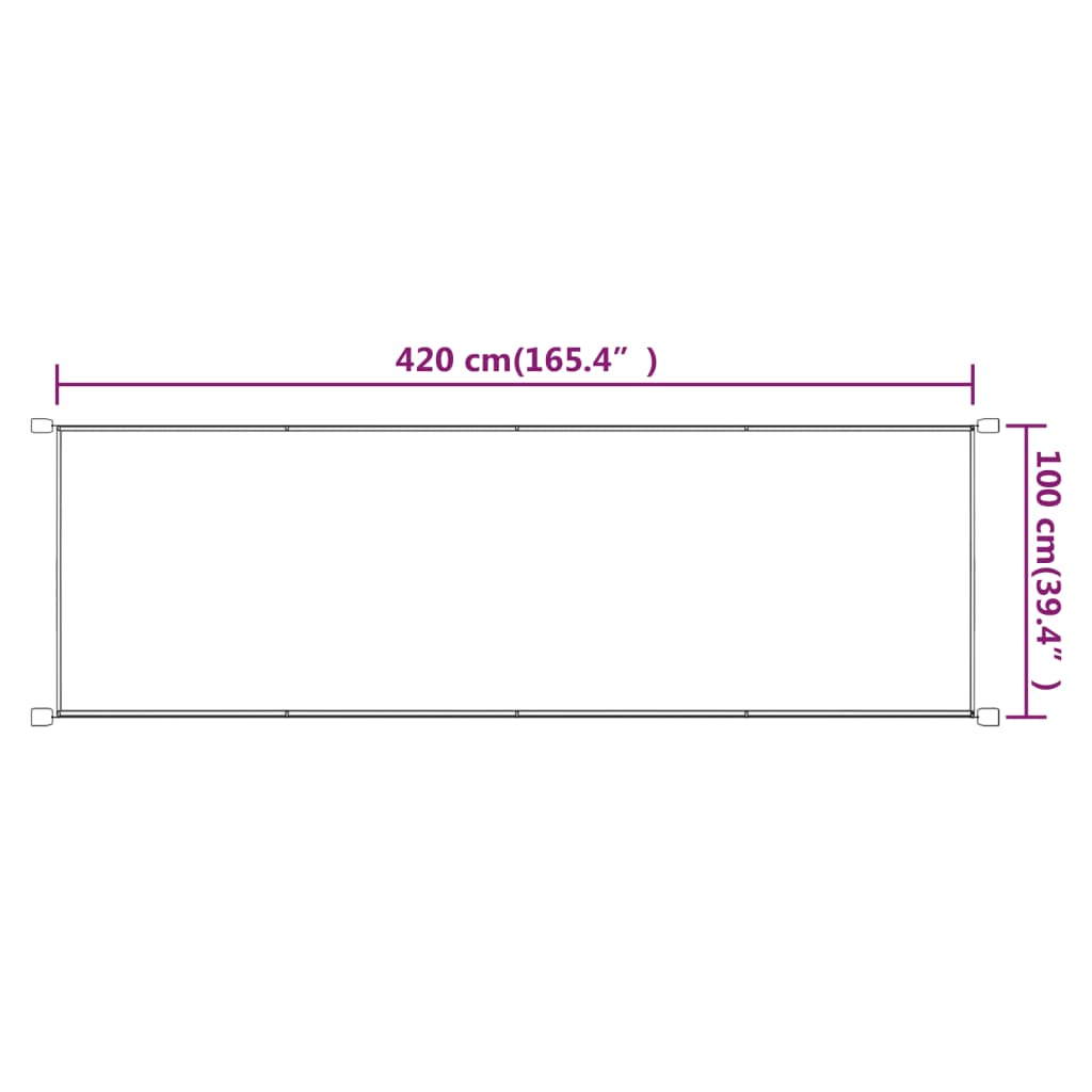 Pystymarkiisi terrakotta 100x420 cm Oxford kangas