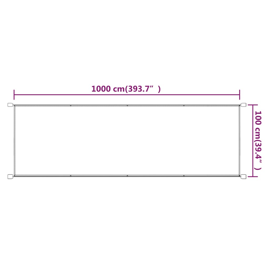 Pystymarkiisi terrakotta 100x1000 cm Oxford kangas