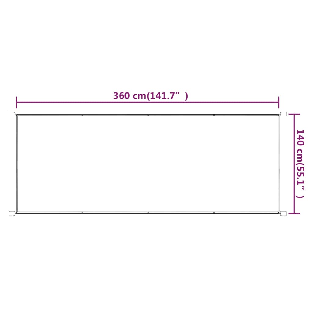 Senkrechtmarkise Terrakotta 140x360 cm Oxford-Stoff