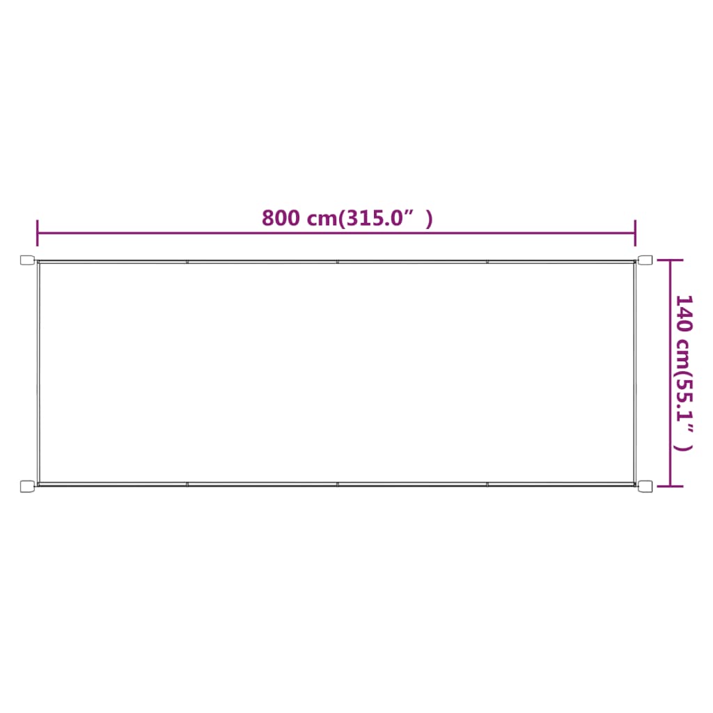 Pystymarkiisi terrakotta 140x800 cm Oxford kangas