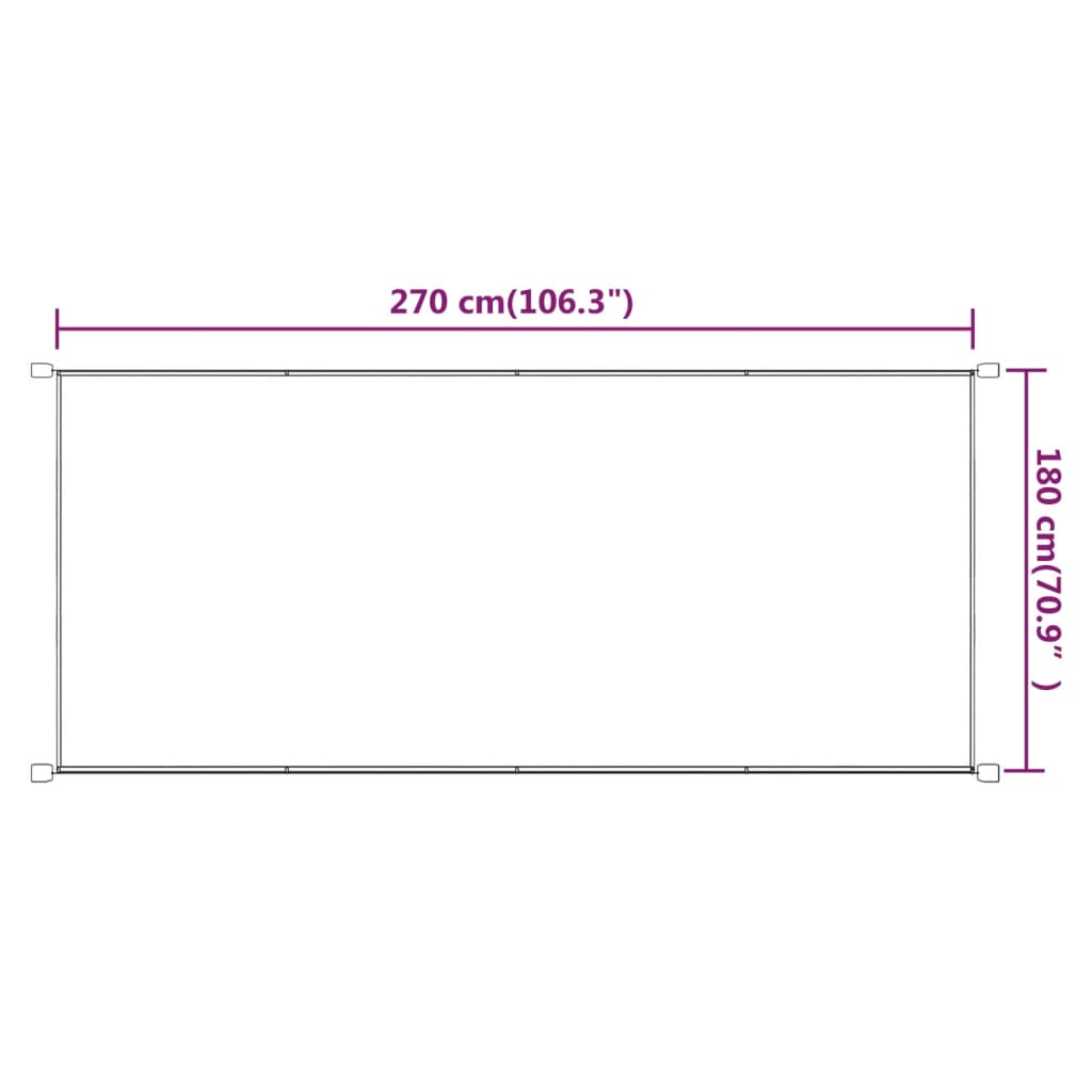 Pystymarkiisi terrakotta 180x270 cm Oxford kangas