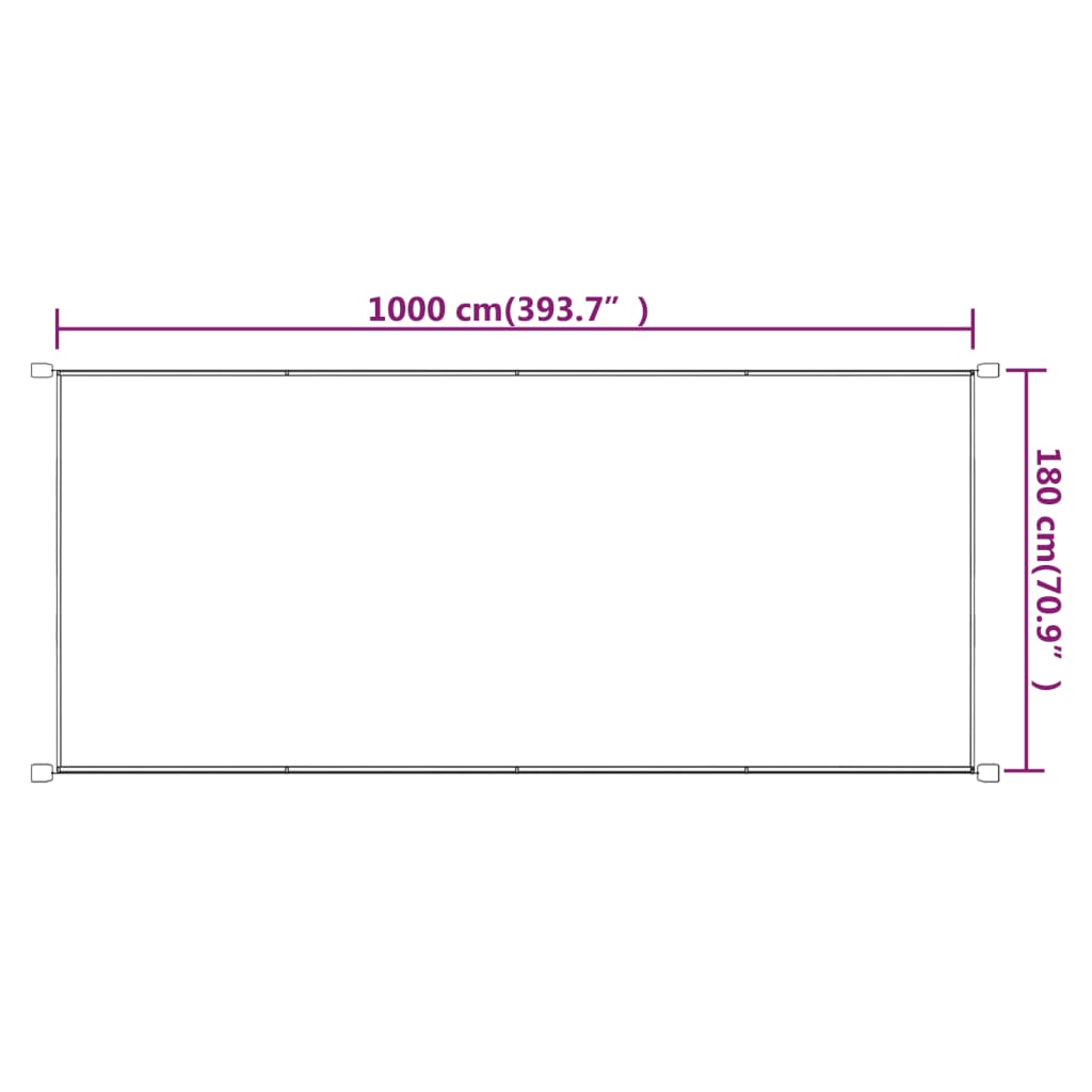 Pystymarkiisi terrakotta 180x1000 cm Oxford kangas