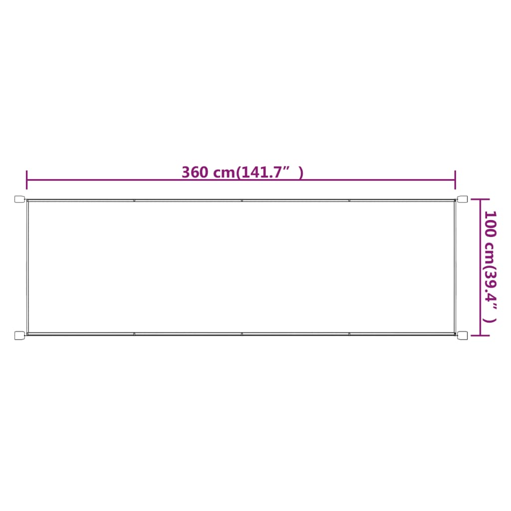 Pystymarkiisi harmaanruskea 100x360 cm Oxford kangas