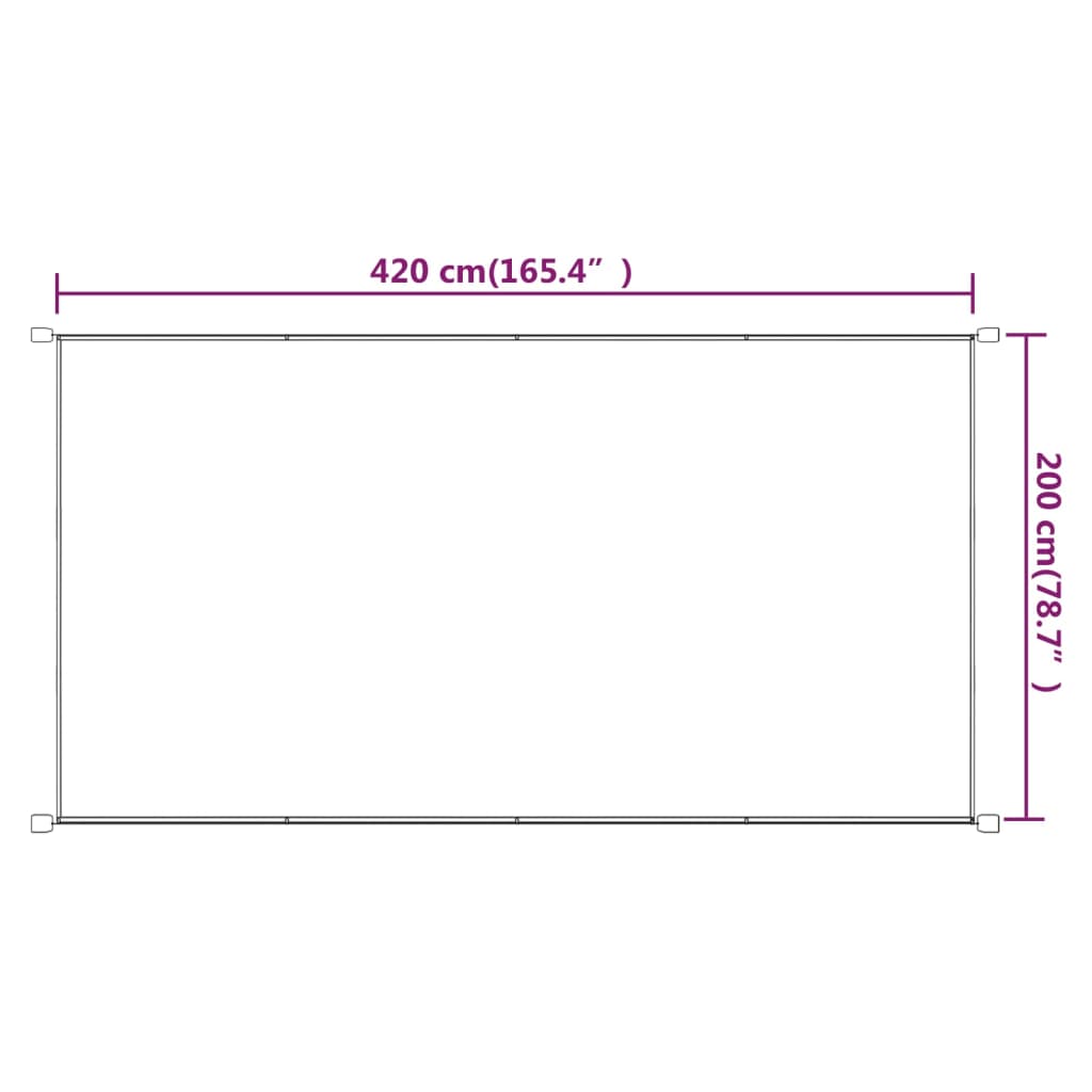 Pystymarkiisi sininen 200x420 cm Oxford kangas