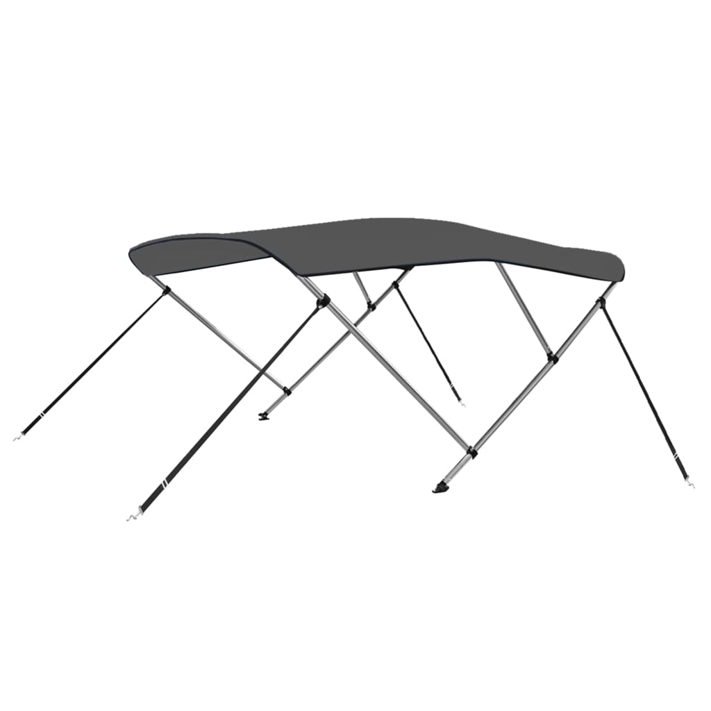 3-Bogen-Bimini-Top, Anthrazit, 183 x 160 x 137 cm