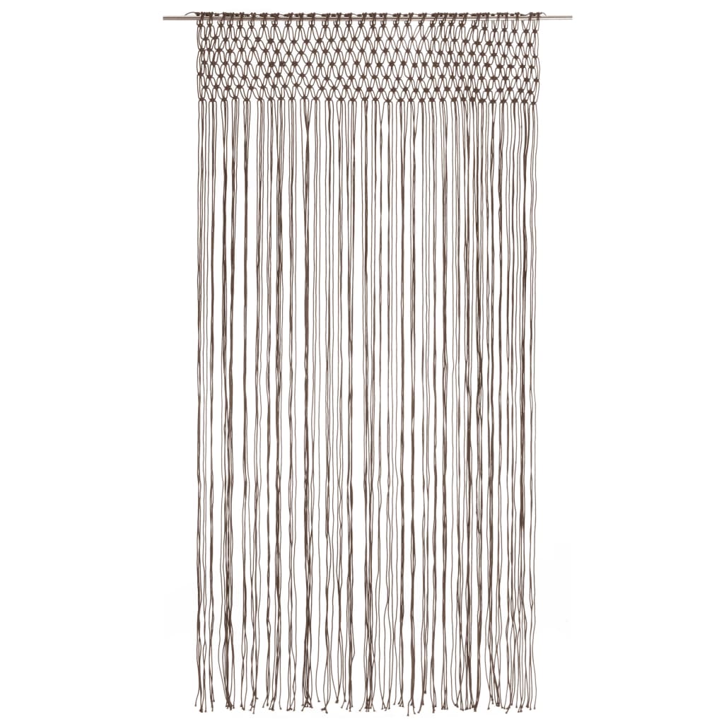 Macrame verho harmaanruskea 140x240 cm puuvilla