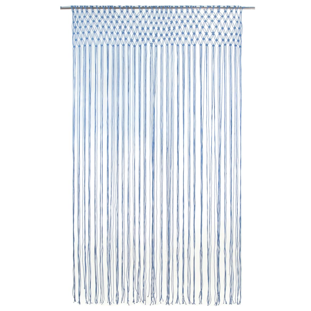 Macrame verho sininen 140x240 cm puuvilla