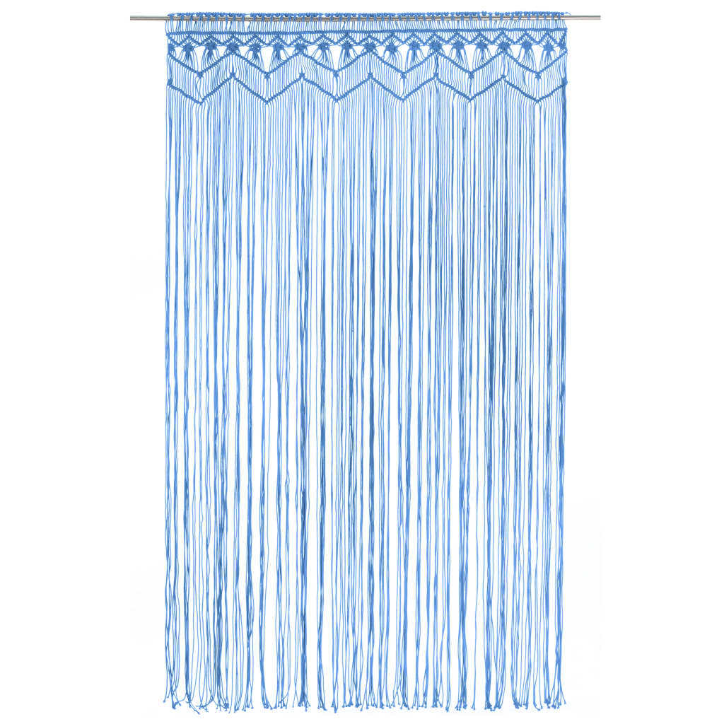 Macrame verho sininen 140x240 cm puuvilla