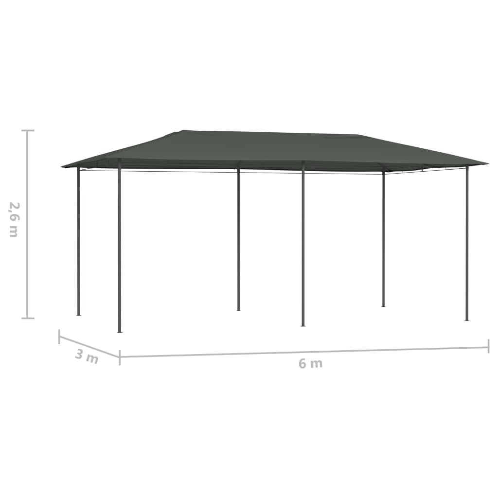 Huvimaja 2,98x5,3x2,59 m antrasiitti 160 g/m²