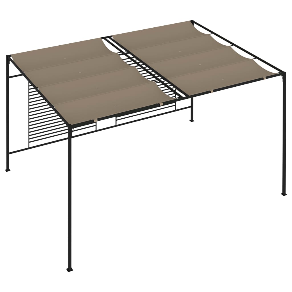 Huvimaja sisäänvedettävä katto 3x4x2,3 m taupe 180 g/m²