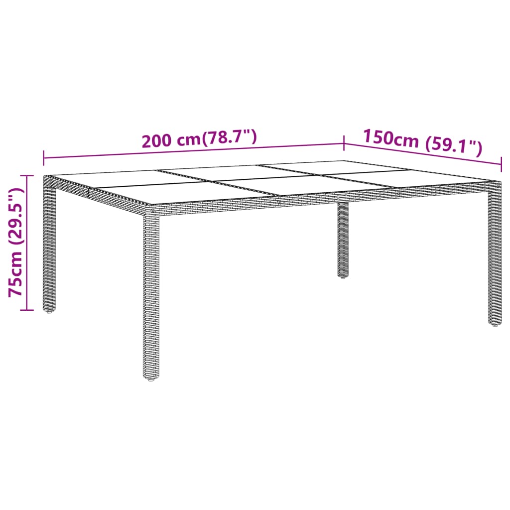 11-piece outdoor dining set polyrattan beige