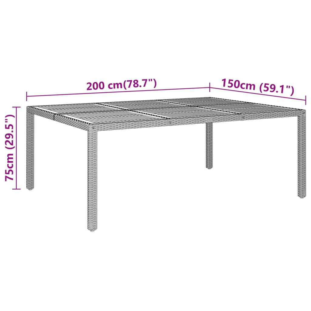 11-piece outdoor dining set, grey polyrattan