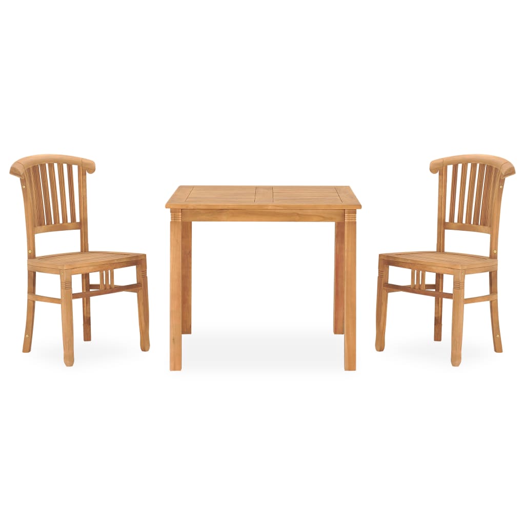 3-piece outdoor dining set solid teak