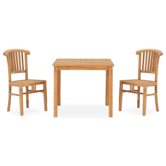 3-piece outdoor dining set solid teak