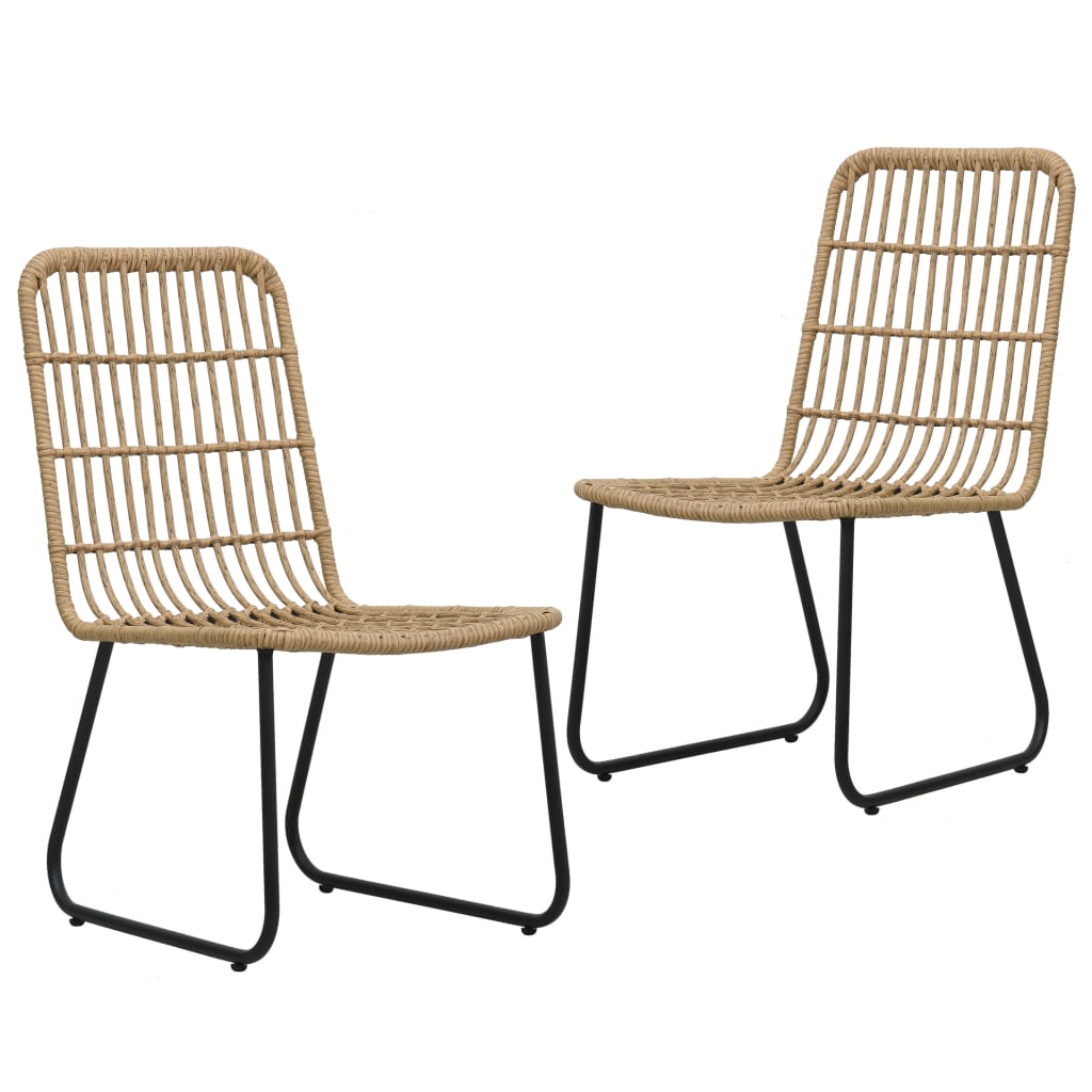 3-piece outdoor dining set poly rattan and glass