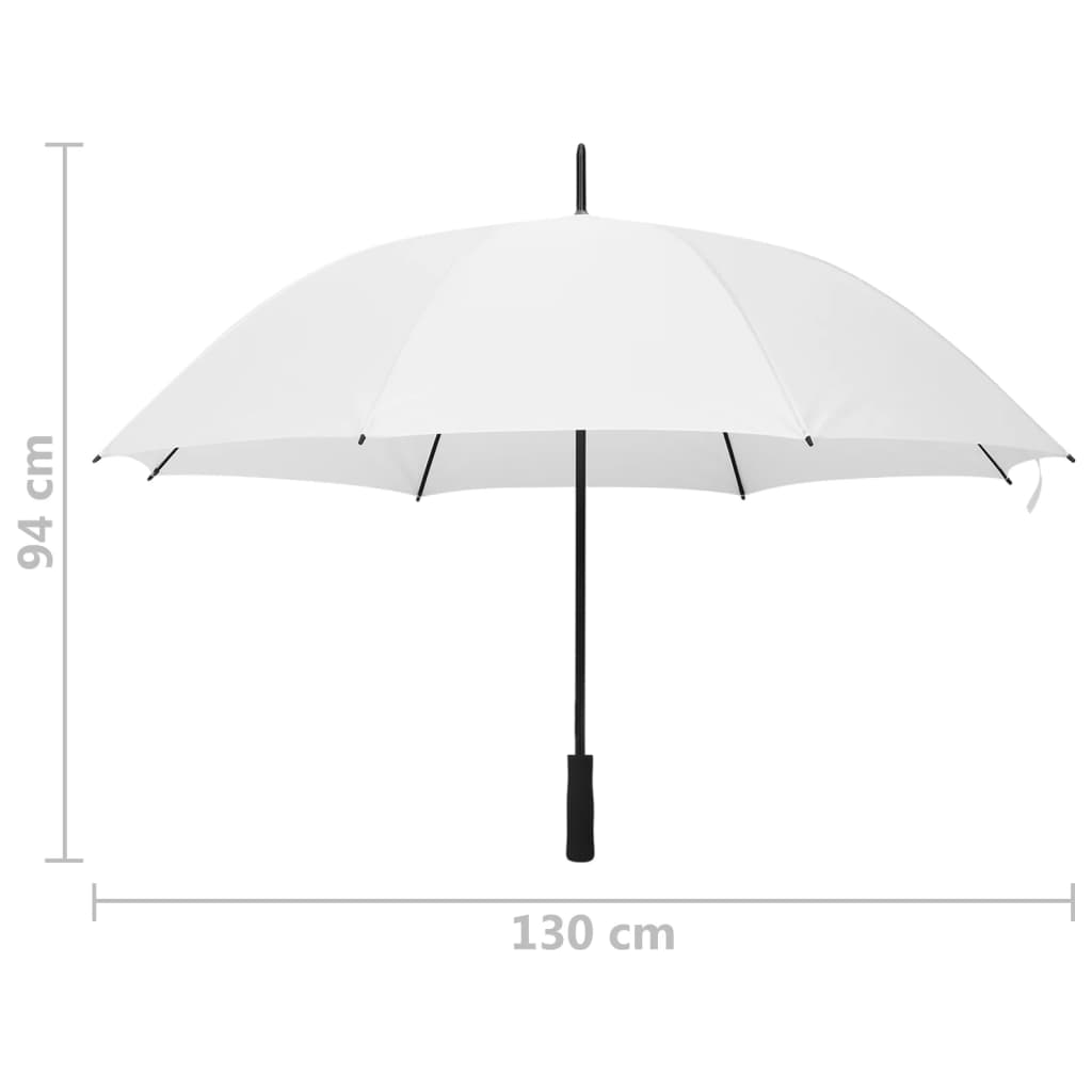 Sateenvarjo valkoinen 130 cm