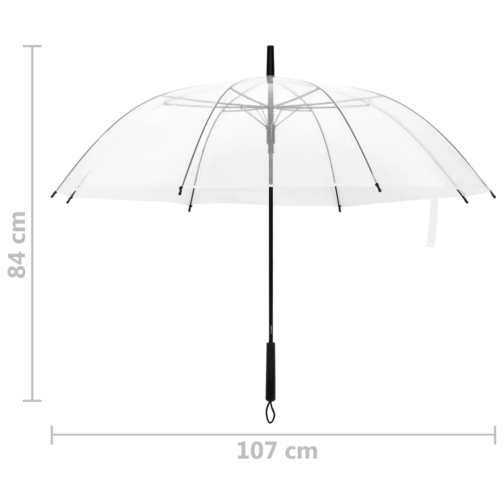 Sateenvarjo läpinäkyvä 107 cm