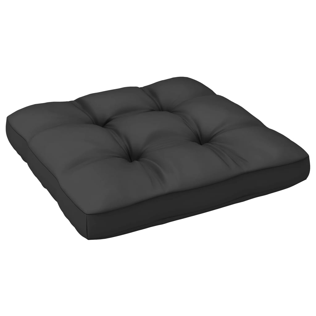 Outdoor-Sofa mit Kissen aus schwarzem Kiefernholz