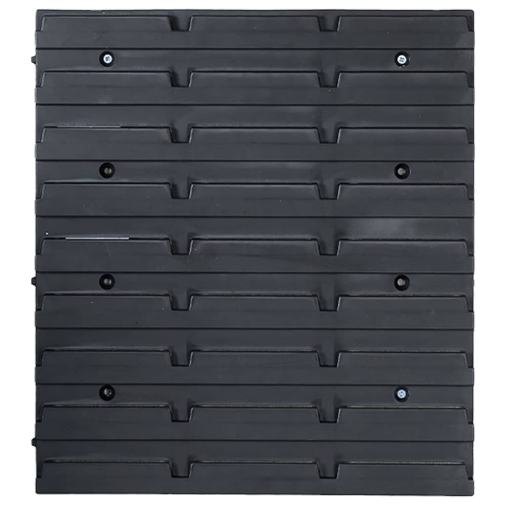 128-piece storage box set with wall panels blue-black