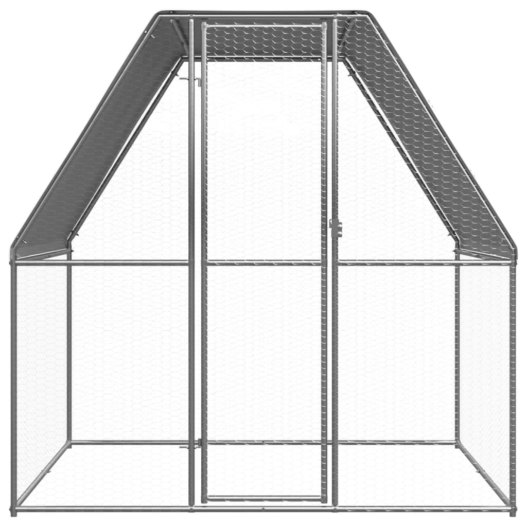 Ulkotilan kanahäkki 2x2x2 m galvanoitu teräs