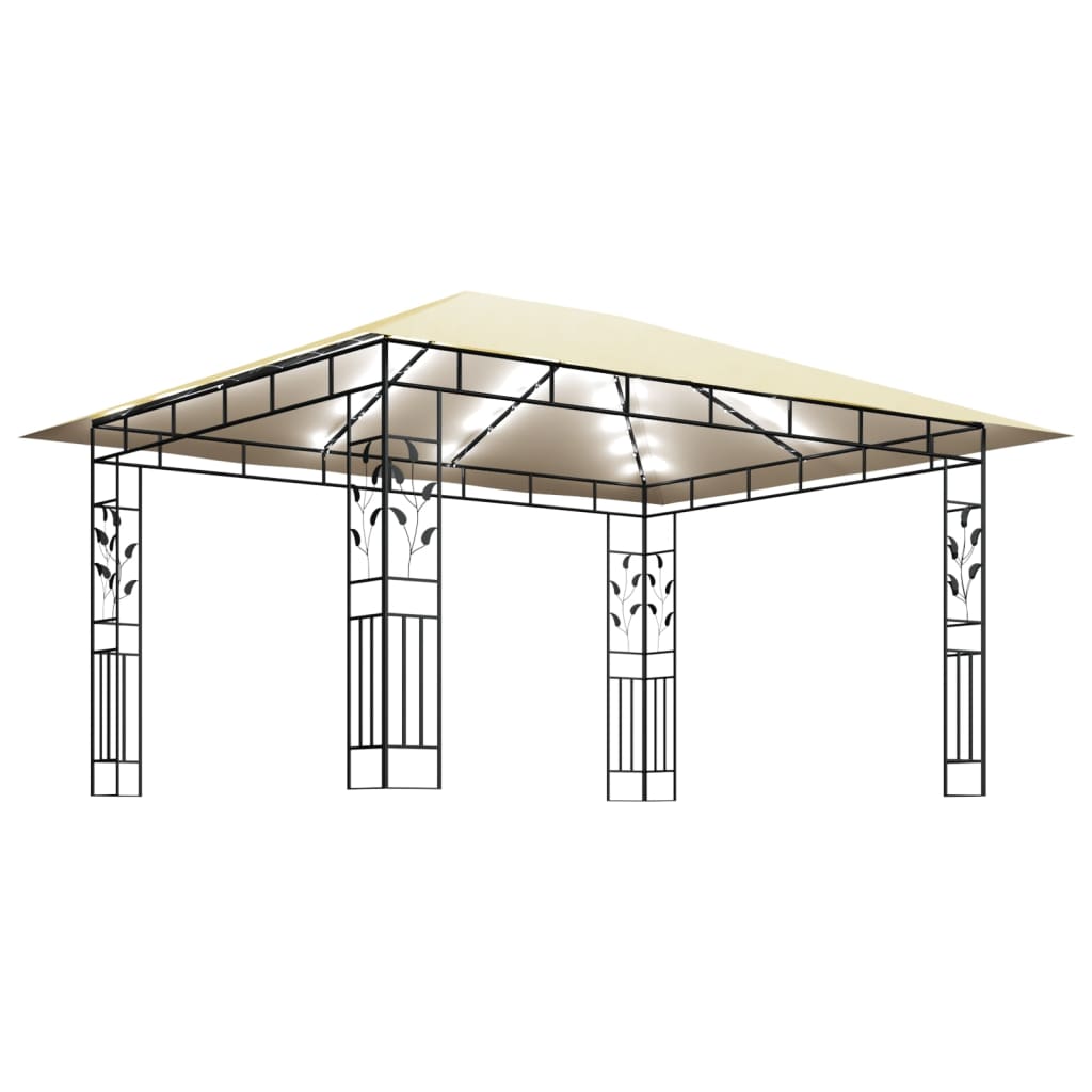 Huvimaja hyttysverkkoja LED-valonauhat 4x3x2,73 m kerma