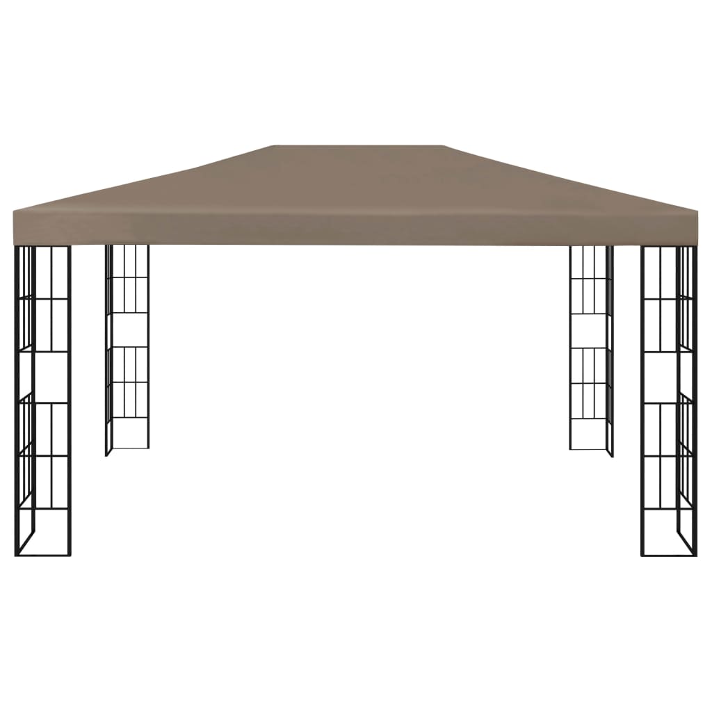 Huvimaja LED-valonauhoilla 4x3 m ruskeanharmaa