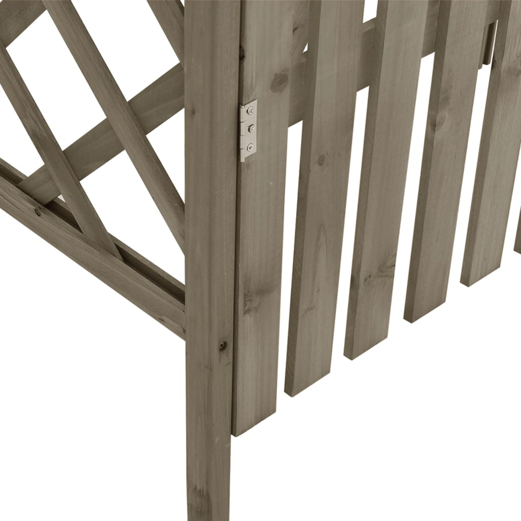 Pergola portilla 116x40x204 cm harmaa täysi kuusi