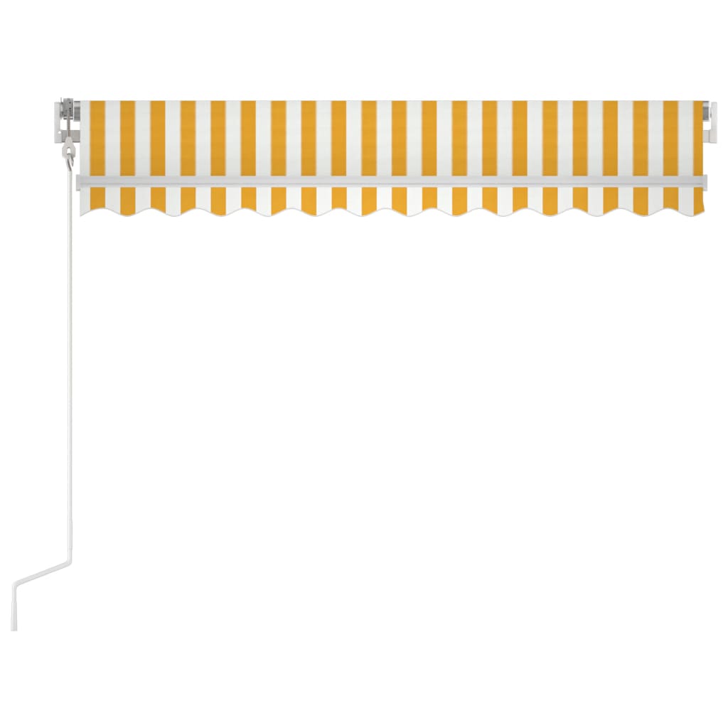 Retractable awning LED/wind sensor 300x250cm yellow-white.