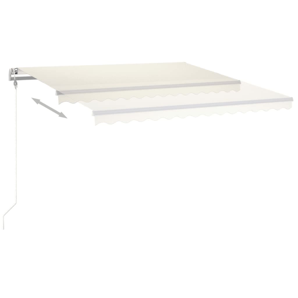 Einziehbare Markise LED/Windsensor 400x300cm creme