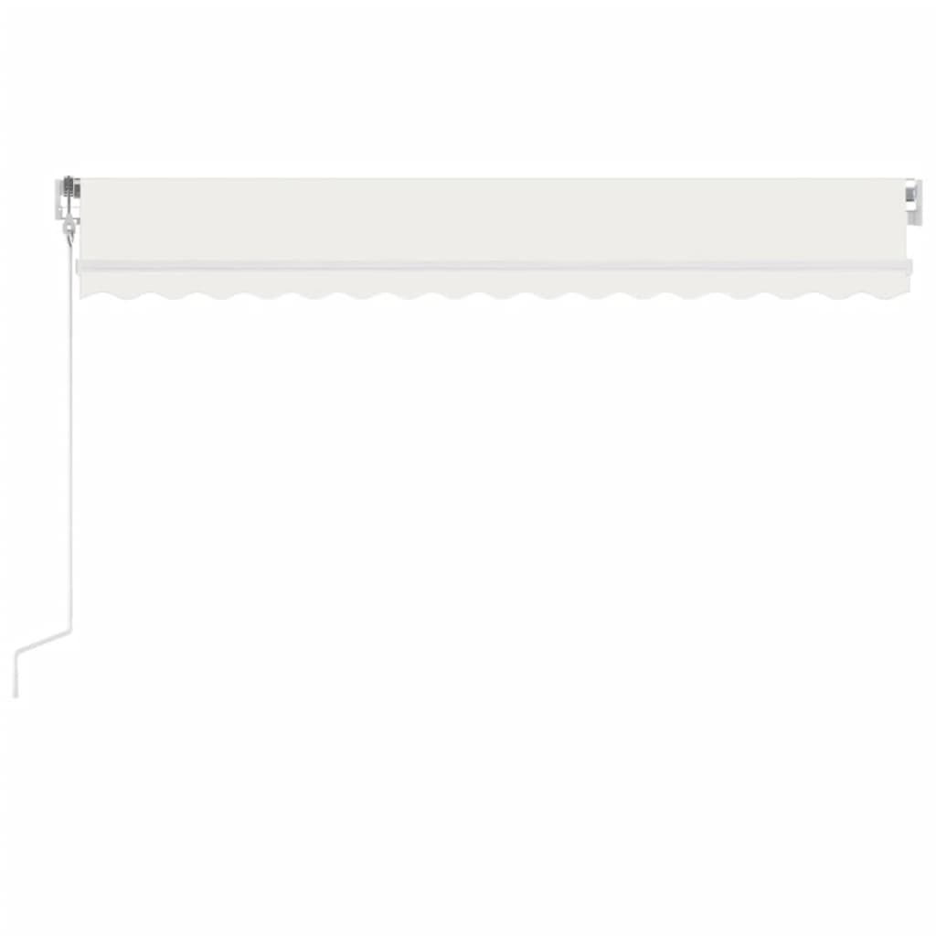 Einziehbare Markise mit LED und Windsensor, 450 x 300 cm, Creme