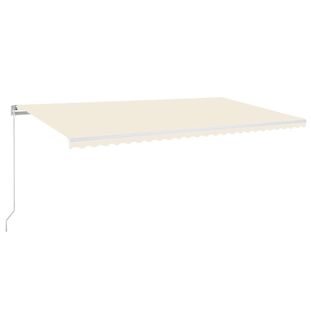 Einziehbare Markise mit LED 600x300 cm creme