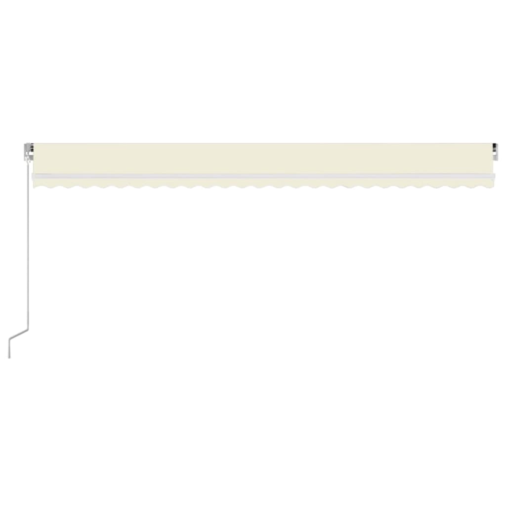 Einziehbare Markise mit LED 600x300 cm creme