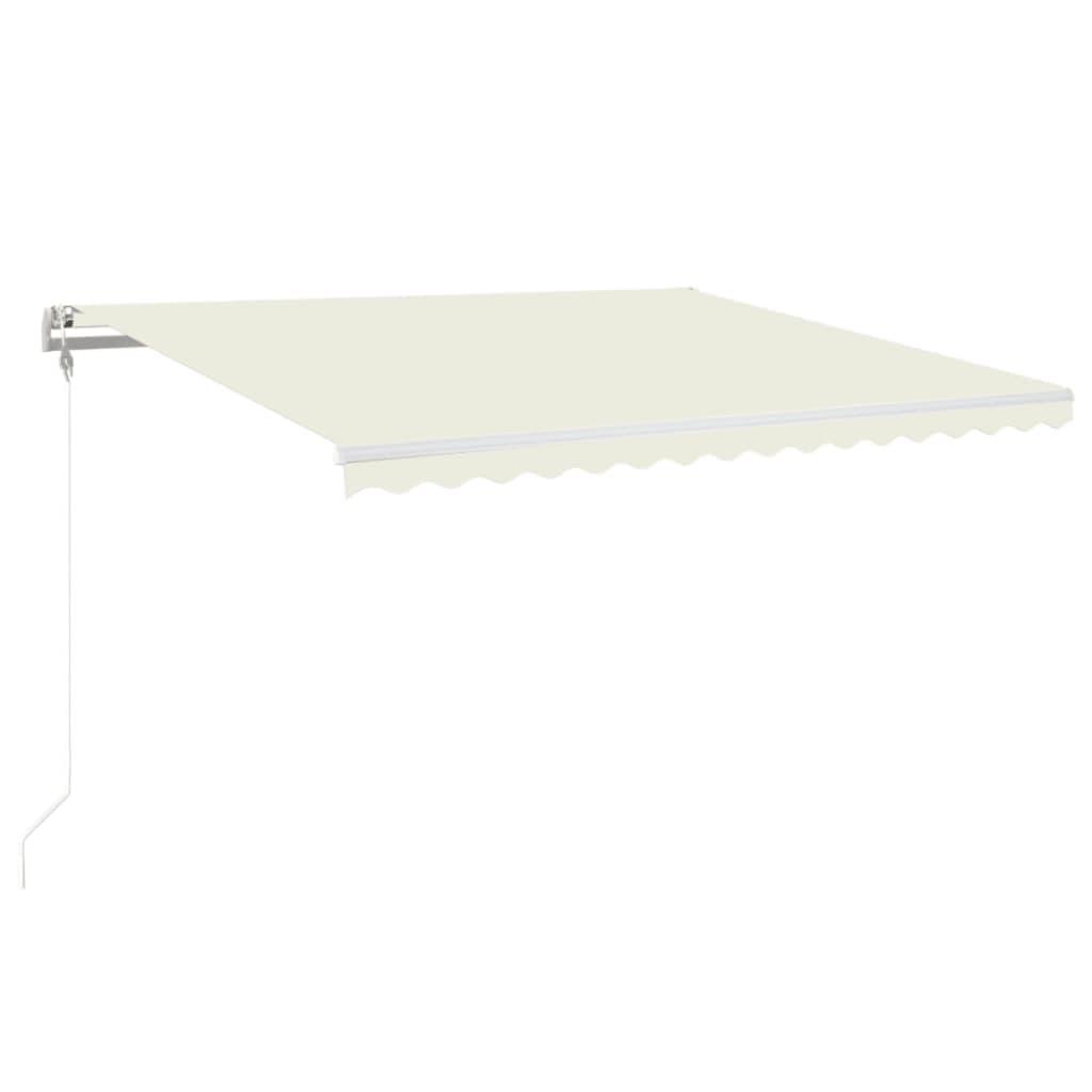 Retractable awning LED/wind sensor 450x350 cm cream