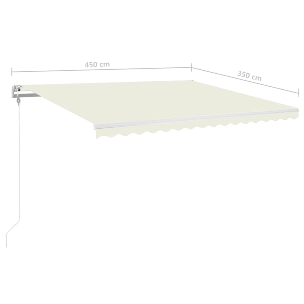 Retractable awning LED/wind sensor 450x350 cm cream